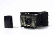 Ensign Midget - model 22 camera in comparison to a type 135 film roll