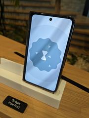 Google Pixel Fold, shown in Shibuya Stream