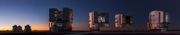 Very Large Telescope against a beautiful twilight on Cerro Paranal