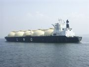 LNG Carrier | Verified Journalism Press An LNG carrier ship is pictured, relating to climate change and energy reporting.