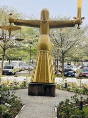 Federal High Court of Nigeria. Statue at Abuja (Back view)