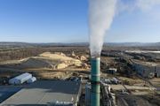 Pulp mill steam plume